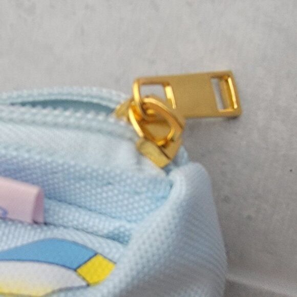 More Than Magic Multicolor Diamond Silicone Zipper Pencil Case Pouch 5 in X 9 in - Picture 4 of 8